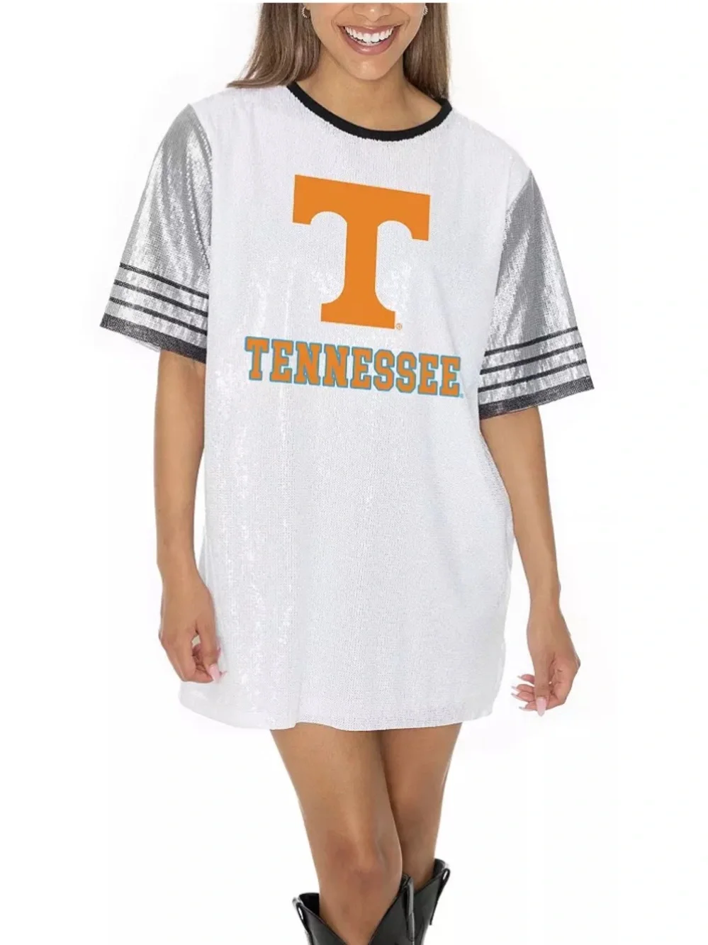 Tennessee UT Vols Orange Logo White Mini Dress -in stores now! Nwot - Picture 1 of 8